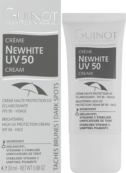 Newhite UV Shield SPF 50 - осветляющий тонирующий крем SPF 50 от Guinot 52 фото