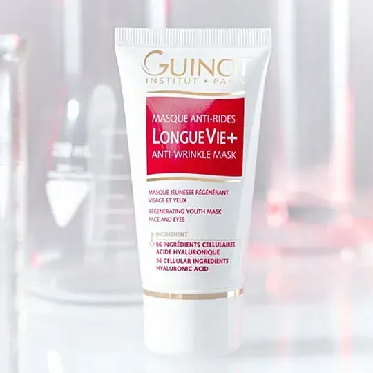 Masque Anti-rides Longue Vie + - відновлююча омолоджуюча маска для обличчя та очей "Довге життя клітини" від Guinot 39 фото